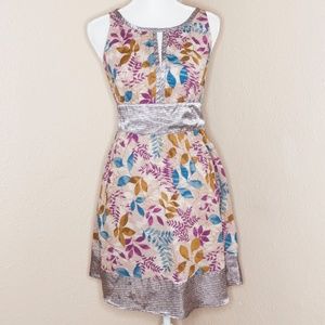Leaf Print Summer Dress